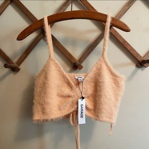NWT Garage Fuzzy Ruched Cami